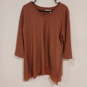 Logo Lounge V-Neck Tunic for Women Rosy Pink